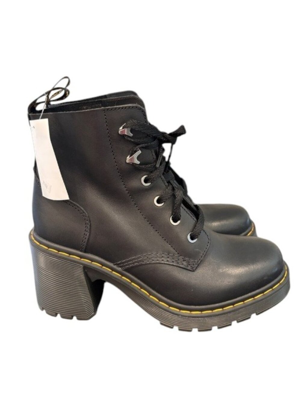 Dr. Martens Jesy Leather Flared Heel Boots – Women’s Size 11 / EU 43 NEW